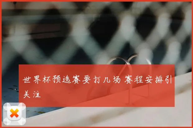 世界杯预选赛要打几场 赛程安排引关注